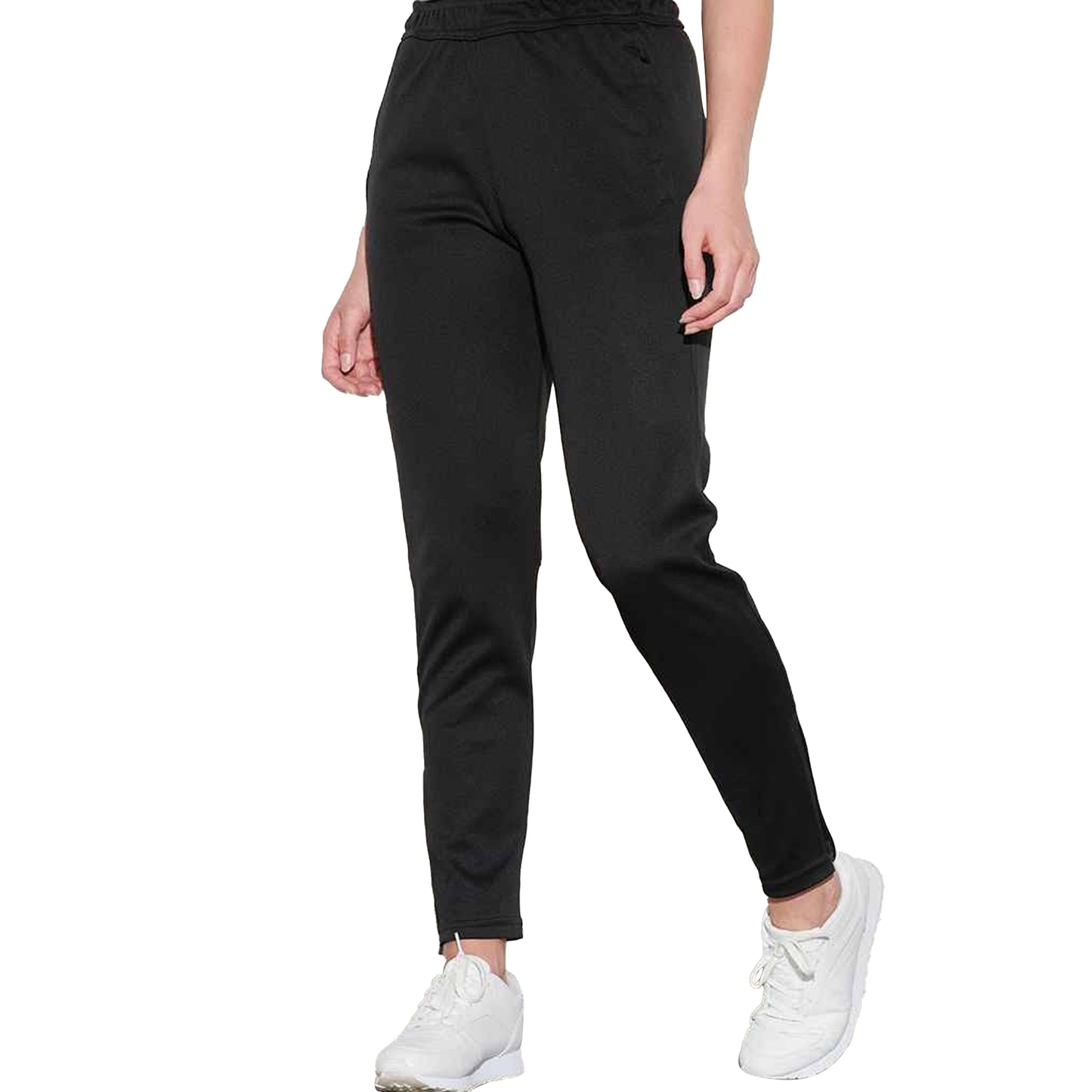 Black - Side - Tombo Womens-Ladies Slim Leg Jogging Bottoms