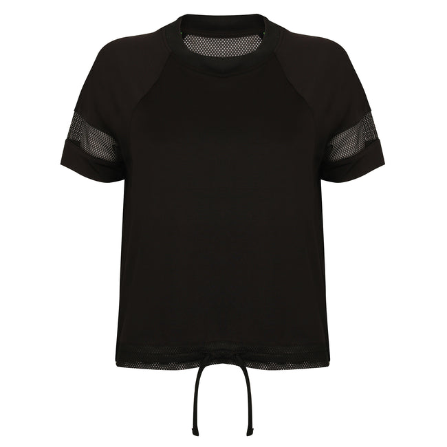 Black - Front - Tombo Womens-Ladies Athletic Over T-Shirt