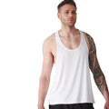 White - Side - Tombo Mens Muscle Vest
