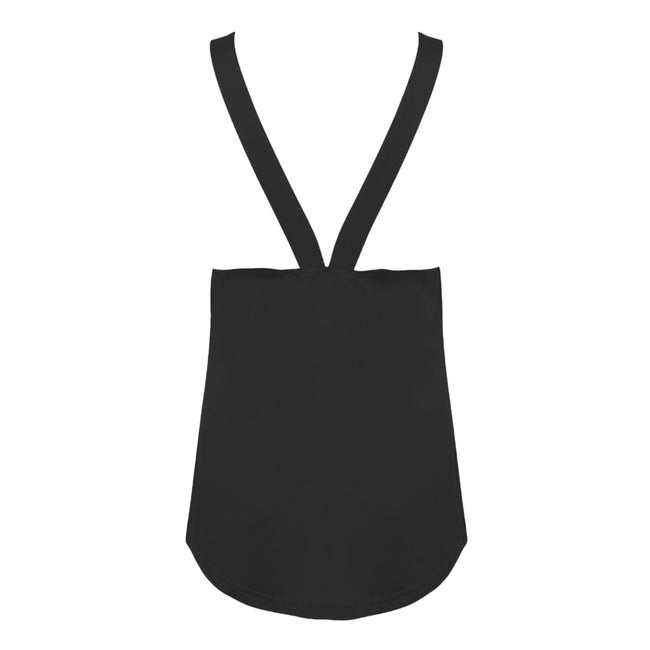 Black - Back - Skinni Fit Womens-Ladies Fashion Workout Sleeveless Vest