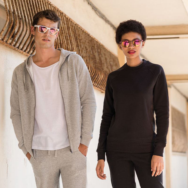 Black - Back - Skinni Fit Unisex Slim Fit Sweatshirt