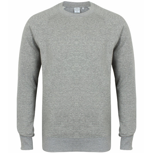 Heather Grey - Front - Skinni Fit Unisex Slim Fit Sweatshirt