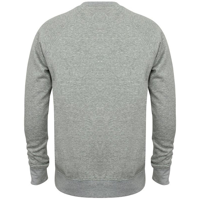 Heather Grey - Back - Skinni Fit Unisex Slim Fit Sweatshirt