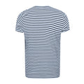 White-Oxford Navy - Back - Skinni Fit Unisex Striped Short Sleeve T-Shirt