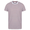 White-Oxford Navy - Side - Skinni Fit Unisex Striped Short Sleeve T-Shirt
