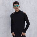 Black - Lifestyle - Skinni Fit Mens Feel Good Roll Neck Long Sleeve Top