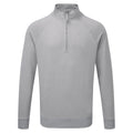 Silver Marl - Front - Russell Mens HD 1-4 Zip Sweatshirt