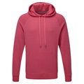 Pink Marl - Front - Russell Mens HD Hooded Sweatshirt