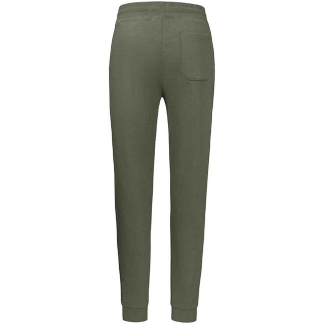 Olive - Back - Russell Mens Authentic Jogging Bottoms