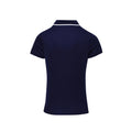 Navy-White - Back - Premier Womens-Ladies Contrast Coolchecker Polo Shirt