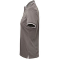 Dark Grey-Silver - Side - Premier Womens-Ladies Contrast Coolchecker Polo Shirt