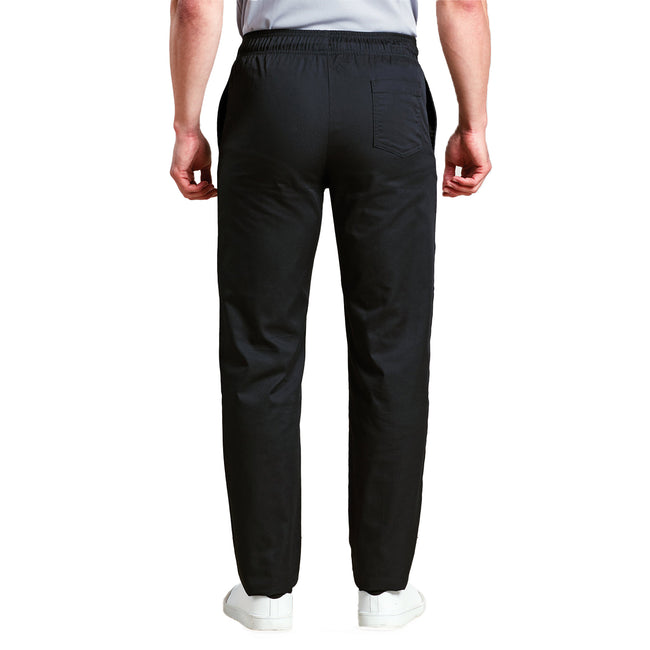 Black - Back - Premier Mens Chefs Select Slim Leg Trousers