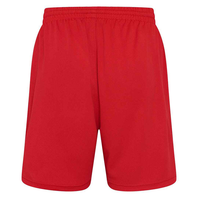 Fire Red - Back - AWDis Just Cool Childrens-Kids Sports Shorts