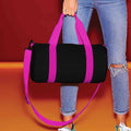 Black-Black - Front - Bagbase Mini Barrel Bag