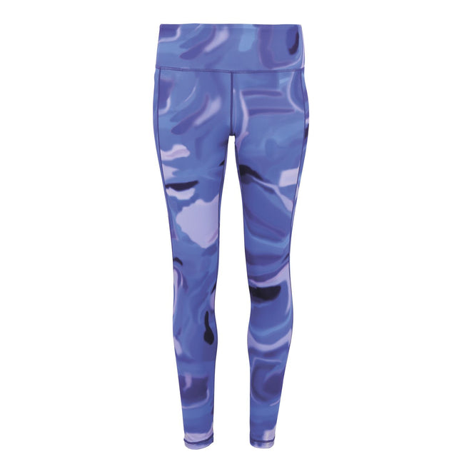 Blue - Front - Tri Dri Womens-Ladies Performance Aurora Leggings