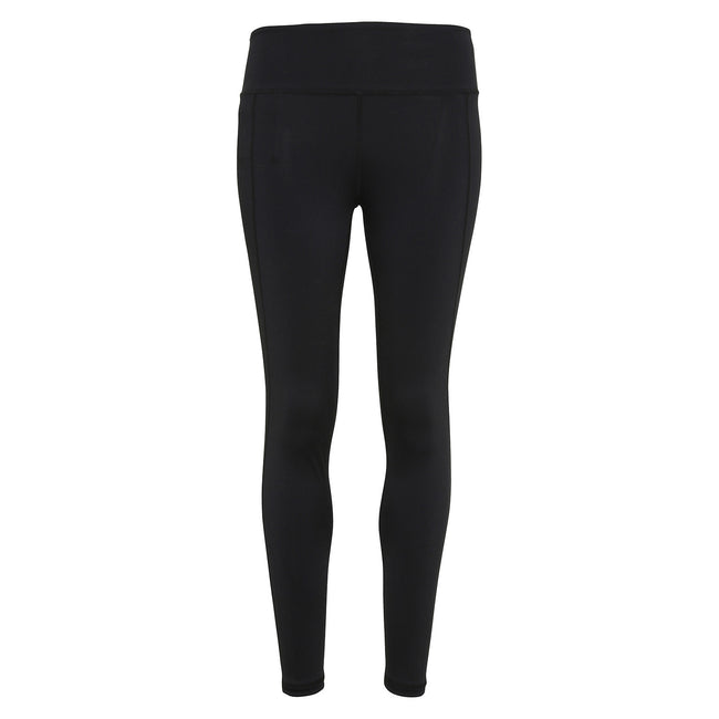 Black - Front - Tri Dri Womens-Ladies Performance Space Dye Leggings