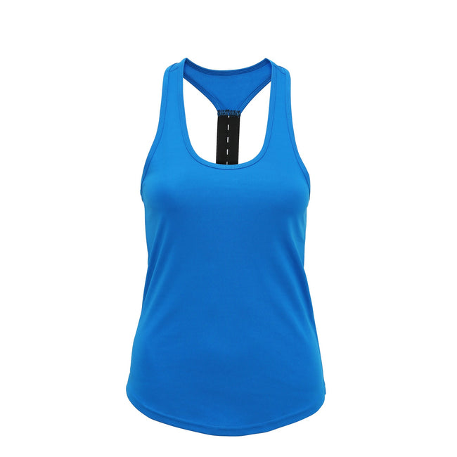 Sapphire - Front - Tri Dri Womens-Ladies Performance Strap Back Vest