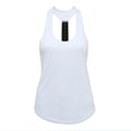 White - Front - Tri Dri Womens-Ladies Performance Strap Back Vest