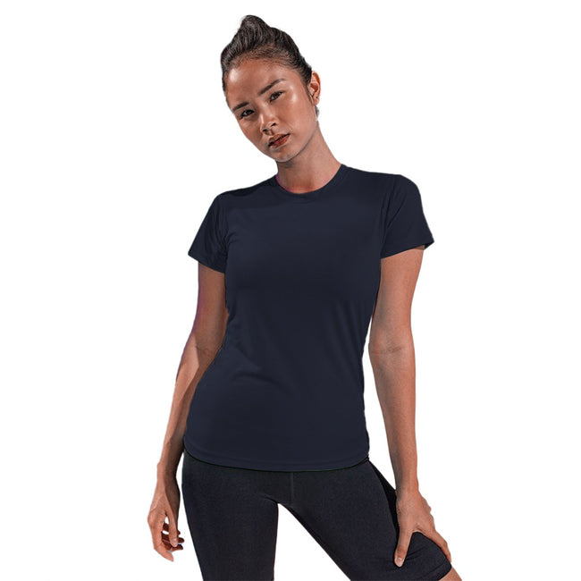 French Navy - Back - Tri Dri Womens-Ladies Performance Short Sleeve T-Shirt