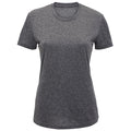 Black Melange - Front - Tri Dri Womens-Ladies Performance Short Sleeve T-Shirt