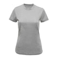 Silver Melange - Front - Tri Dri Womens-Ladies Performance Short Sleeve T-Shirt