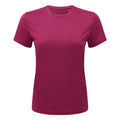 Raspberry-Black Melange - Front - Tri Dri Womens-Ladies Performance Short Sleeve T-Shirt