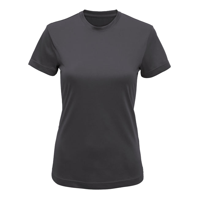 Charcoal - Front - Tri Dri Womens-Ladies Performance Short Sleeve T-Shirt