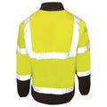 Yellow - Back - Result Core Mens Reflective Safety Micro Fleece Jacket