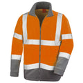 Orange - Front - Result Core Mens Reflective Safety Micro Fleece Jacket