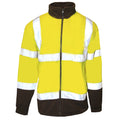 Yellow - Front - Result Core Mens Reflective Safety Micro Fleece Jacket