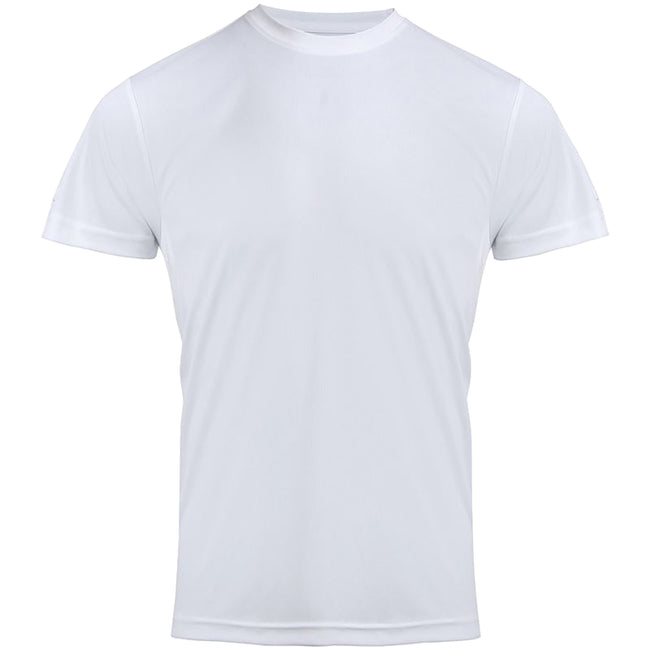 White - Front - Premier Mens Chefs Coolchecker Short Sleeve T-Shirt