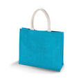 Turquoise - Front - Kimood Womens-Ladies Jute Beach Bag