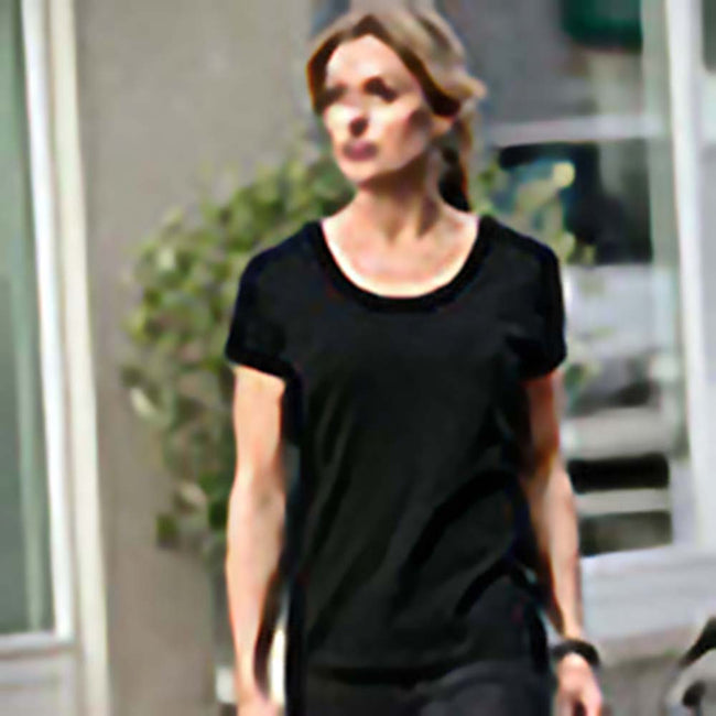Black - Side - Kariban Womens-Ladies Boat Neck Short Sleeve T-Shirt
