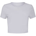 White - Front - Bella + Canvas Womens-Ladies Polycotton Crop T-Shirt