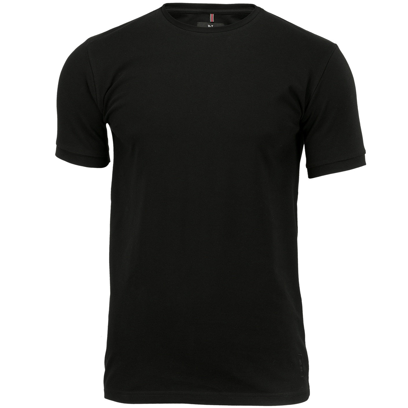 Black - Front - Nimbus Mens Danbury Pique Short Sleeve T-Shirt
