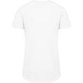 White - Side - Build Your Brand Mens Shaped Long Short Sleeve T-Shirt