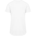 White - Side - Build Your Brand Mens Shaped Long Short Sleeve T-Shirt