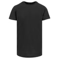 Black - Front - Build Your Brand Mens Shaped Long Short Sleeve T-Shirt