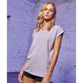 Lilac - Back - Build Your Brand Womens-Ladies Extended Shoulder T-Shirt