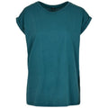 Teal - Front - Build Your Brand Womens-Ladies Extended Shoulder T-Shirt