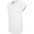 White - Side - Build Your Brand Womens-Ladies Extended Shoulder T-Shirt