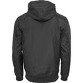 Black-Black - Back - Build Your Brand Mens Zip Up Wind Runner Jacket