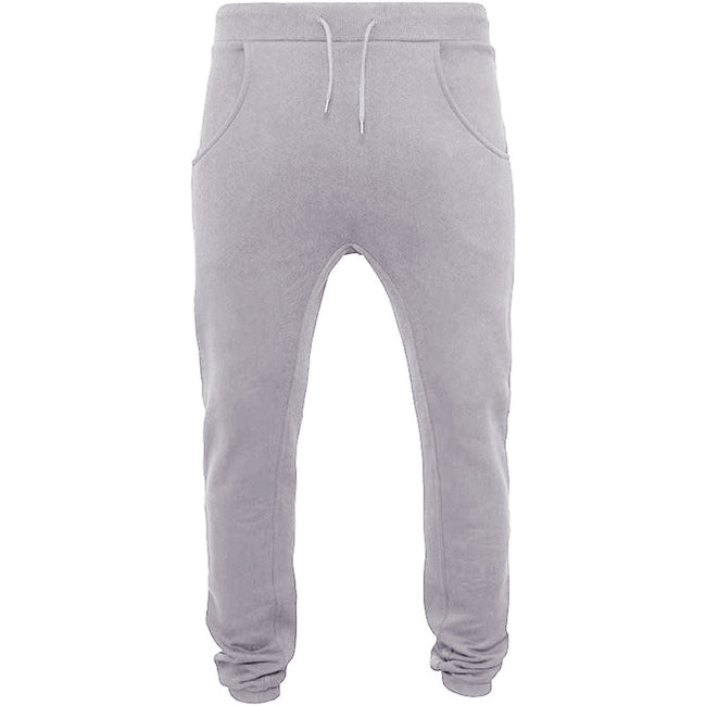 Heather Grey - Front - Build Your Brand Mens Heavy Deep Crotch Sweatpants