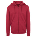 Burgundy - Front - Build Your Brand Mens Heavy Zip Up Hoodie