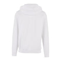 White - Back - Build Your Brand Mens Heavy Zip Up Hoodie