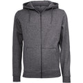 Black - Side - Build Your Brand Mens Heavy Zip Up Hoodie