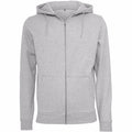 Heather Grey - Front - Build Your Brand Mens Heavy Zip Up Hoodie