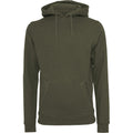 Olive - Front - Build Your Brand Mens Heavy Pullover Hoodie
