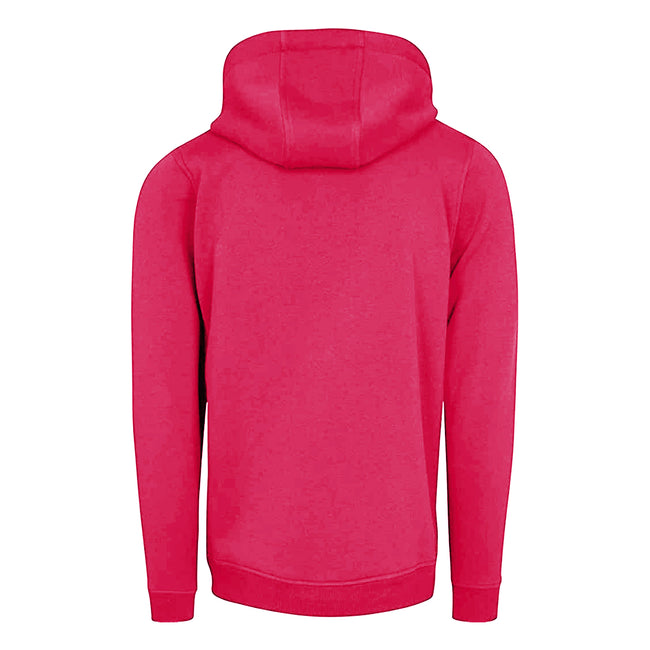 Hibiscus Pink - Back - Build Your Brand Mens Heavy Pullover Hoodie