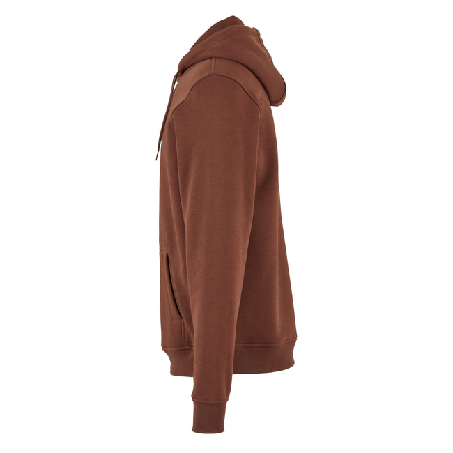 Chocolate Brown - Side - Build Your Brand Mens Heavy Pullover Hoodie